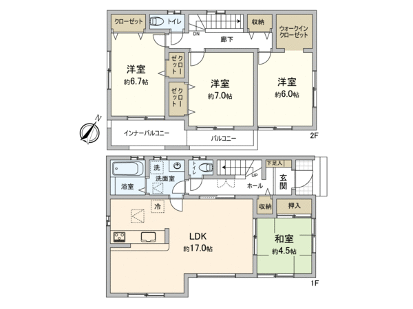 狭山市水野 新築戸建 1号棟 間取り 狭山市水野 新築戸建 1号棟 間取り