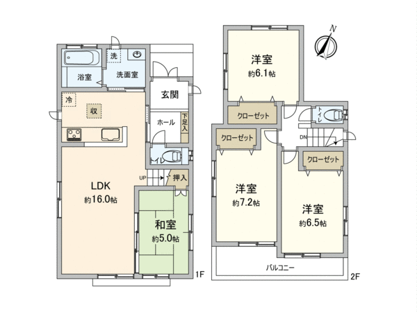 狭山市狭山台1丁目 2号棟 新築戸建 間取り 狭山市狭山台1丁目 2号棟 新築戸建 間取り