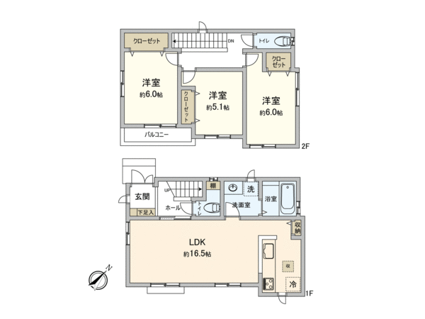 狭山市中央2丁目 F棟 新築戸建 間取り 狭山市中央2丁目 F棟 新築戸建 間取り