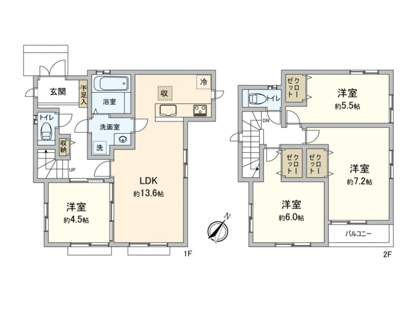 狭山市中央2丁目 H棟 新築戸建 間取り 狭山市中央2丁目 H棟 新築戸建 間取り