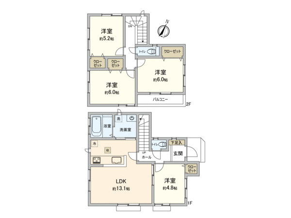 川越市大字笠幡 新築戸建 間取り 川越市大字笠幡 新築戸建 間取り