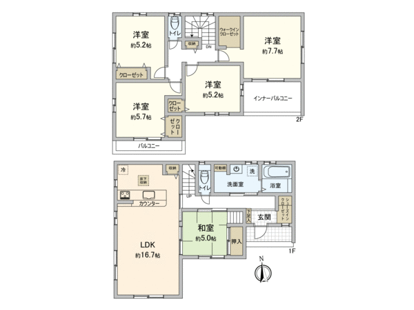 川越市大字笠幡 新築戸建 間取り 川越市大字笠幡 新築戸建 間取り