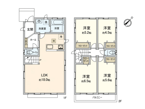 川越市南大塚3丁目 1号棟 新築戸建 間取り 川越市南大塚3丁目 1号棟 新築戸建 間取り