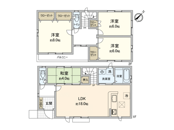 川越市大袋新田 4号棟 新築戸建 間取り 川越市大袋新田 4号棟 新築戸建 間取り