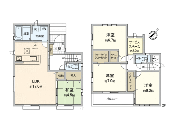川越市大袋新田 9号棟 新築戸建 間取り 川越市大袋新田 9号棟 新築戸建 間取り