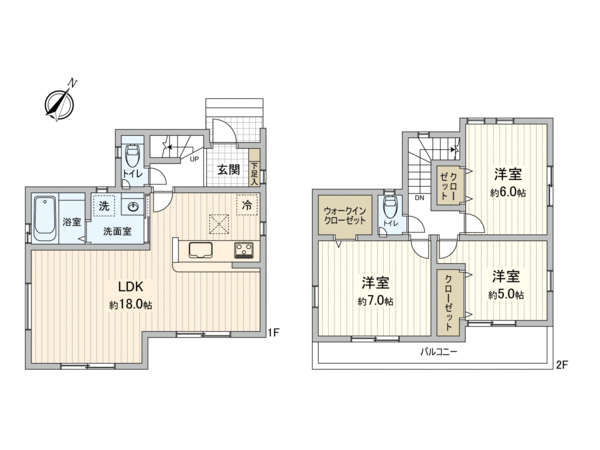 狭山市大字水野 1号棟 新築戸建 間取り 狭山市大字水野 1号棟 新築戸建 間取り