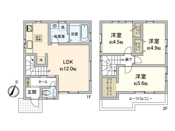 東久留米市南沢1丁目 新築戸建 間取り 東久留米市南沢1丁目 新築戸建 間取り