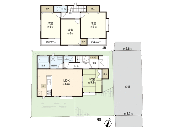 新座市栗原5丁目 戸建 間取り 新座市栗原5丁目 戸建 間取り