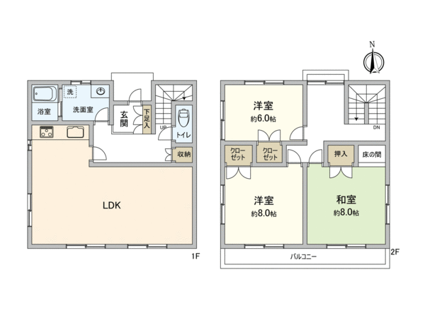 清瀬市中里2丁目 中古戸建 間取り 清瀬市中里2丁目 中古戸建 間取り