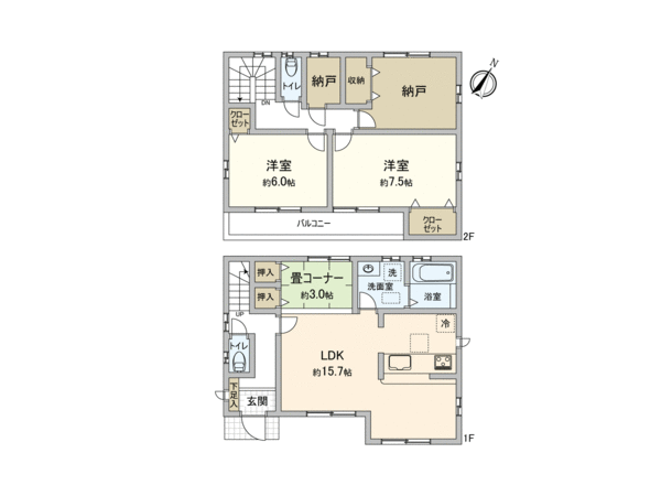 新座市新堀3丁目 新築戸建 間取り 新座市新堀3丁目 新築戸建 間取り