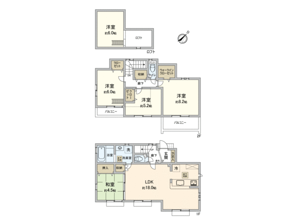 清瀬市中清戸5丁目 新築戸建6号棟 間取り 清瀬市中清戸5丁目 新築戸建6号棟 間取り