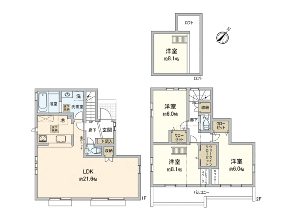 清瀬市中清戸5丁目 新築戸建7号棟 間取り 清瀬市中清戸5丁目 新築戸建7号棟 間取り
