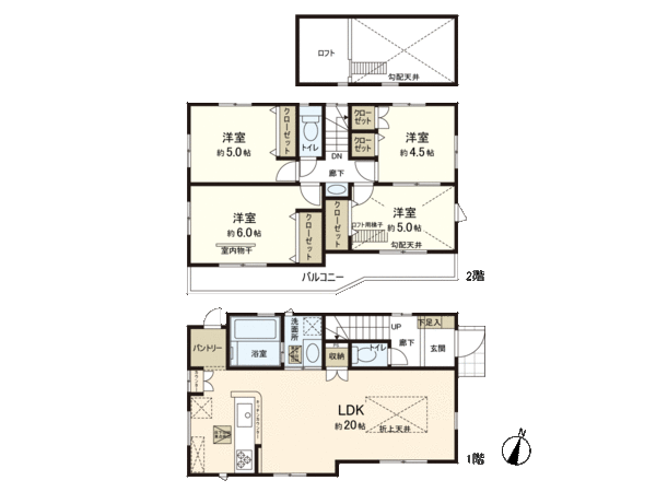 新座市野寺1丁目 新築戸建 間取り 新座市野寺1丁目 新築戸建 間取り