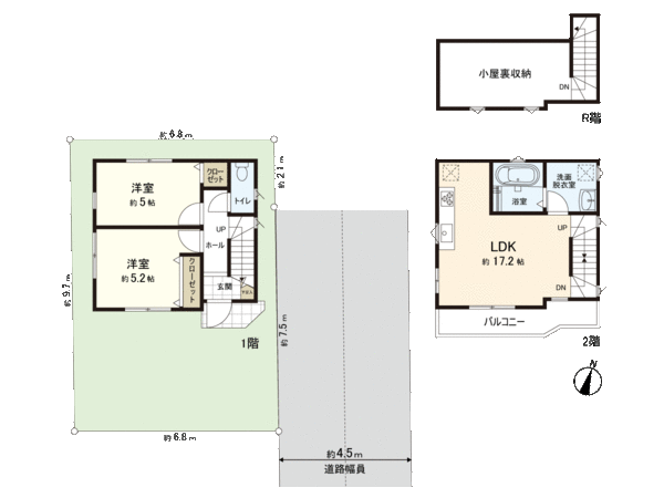 東久留米市小山3丁目 新築戸建 間取り 東久留米市小山3丁目 新築戸建 間取り