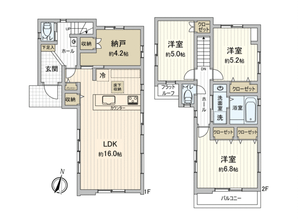 西東京市北町2丁目 新築戸建 間取り 西東京市北町2丁目 新築戸建 間取り