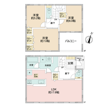 清瀬市上清戸1丁目 新築戸建8号棟 間取り 清瀬市上清戸1丁目 新築戸建8号棟 間取り
