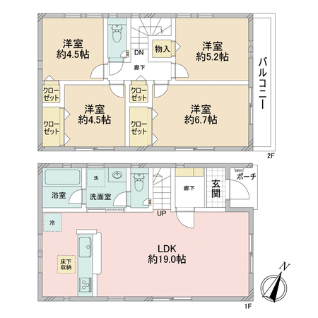 清瀬市上清戸1丁目 新築戸建 間取り 清瀬市上清戸1丁目 新築戸建 間取り