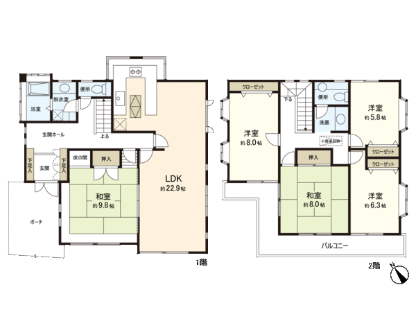 東久留米市浅間町三丁目 戸建 間取り 東久留米市浅間町三丁目 戸建 間取り