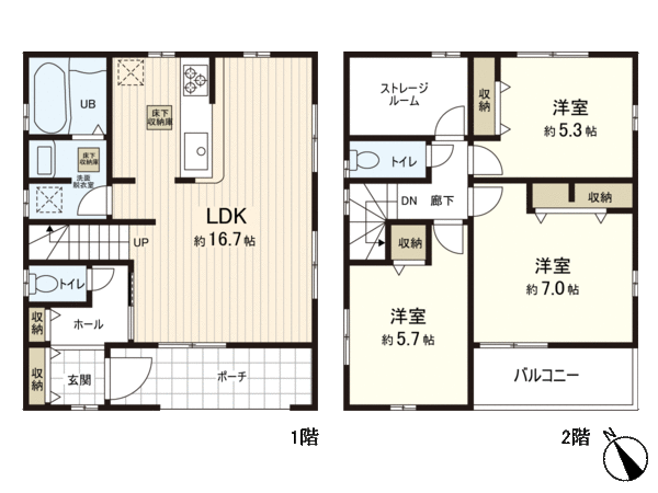 東久留米市滝山5丁目 新築戸建 間取り 東久留米市滝山5丁目 新築戸建 間取り