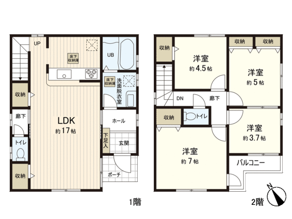東久留米市滝山5丁目 新築戸建 間取り 東久留米市滝山5丁目 新築戸建 間取り
