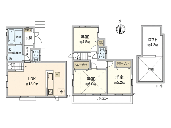 東久留米市前沢3丁目 新築戸建 間取り 東久留米市前沢3丁目 新築戸建 間取り