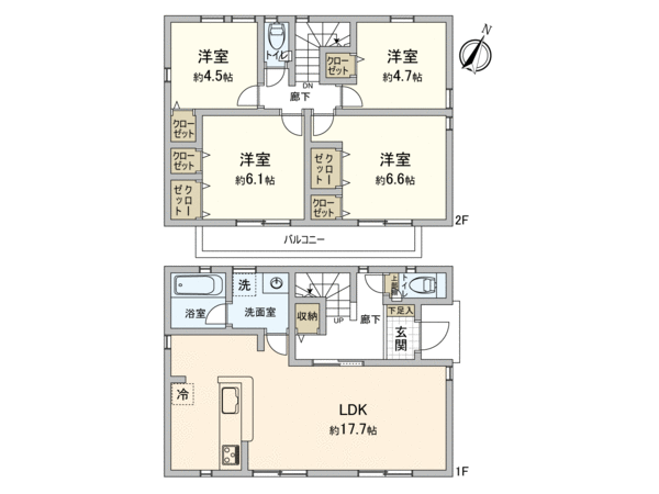 清瀬市上清戸1丁目 新築戸建 間取り 清瀬市上清戸1丁目 新築戸建 間取り