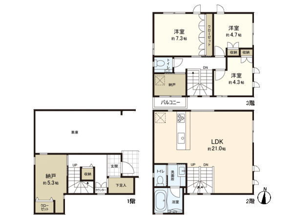 墨田区石原四丁目 戸建 間取り 墨田区石原四丁目 戸建 間取り
