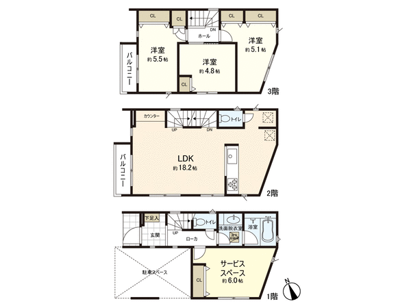 墨田区押上3丁目 戸建 間取り 墨田区押上3丁目 戸建 間取り