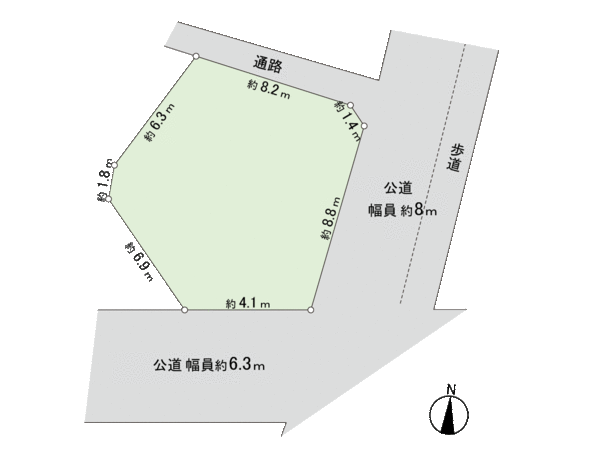 葛飾区新宿5丁目 土地 地形図 葛飾区新宿5丁目 土地 地形図