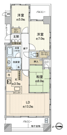 葛西駅前グリーンホームズ2 間取り 葛西駅前グリーンホームズ2 間取り