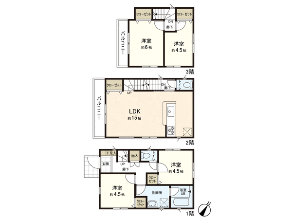 細田3丁目 新築戸建(2号棟) 間取り 細田3丁目 新築戸建(2号棟) 間取り