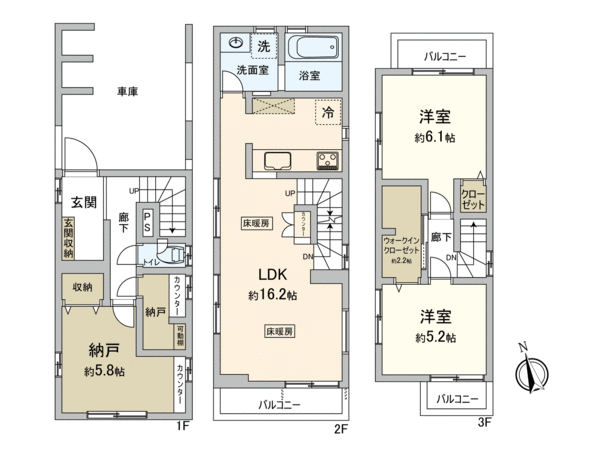 豊島区要町1丁目新築戸建4号棟 間取り 豊島区要町1丁目新築戸建4号棟 間取り