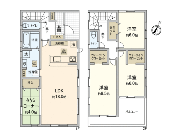 北区志茂4丁目 新築戸建 間取り 北区志茂4丁目 新築戸建 間取り
