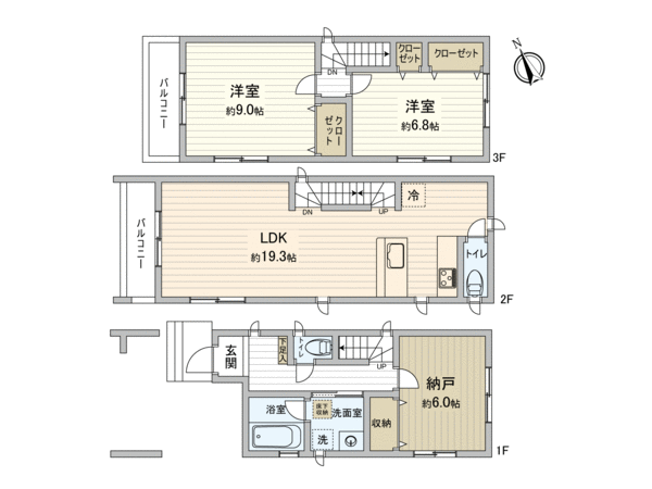 北区浮間5丁目 新築戸建 12号棟 間取り 北区浮間5丁目 新築戸建 12号棟 間取り