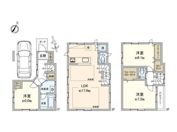 北区東十条1丁目 A号棟 間取り 北区東十条1丁目 A号棟 間取り