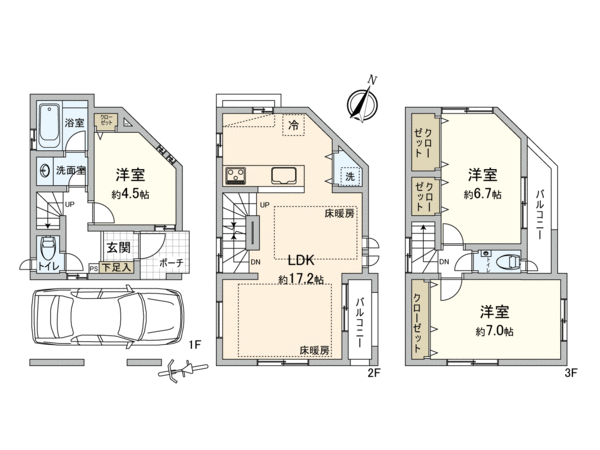 北区東十条1丁目 C号棟 間取り 北区東十条1丁目 C号棟 間取り