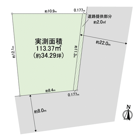 台東区日本堤1丁目 土地 地形図 台東区日本堤1丁目 土地 地形図