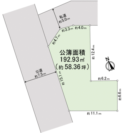 船橋市薬円台3丁目 土地 地形図 船橋市薬円台3丁目 土地 地形図