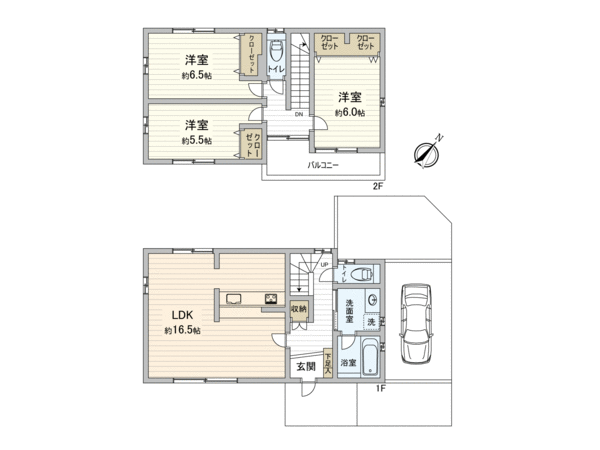 市川市中国分4丁目 新築戸建1号棟 間取り 市川市中国分4丁目 新築戸建1号棟 間取り