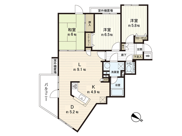 リーベスト勝田台エルベールの街 E棟 間取り リーベスト勝田台エルベールの街 E棟 間取り