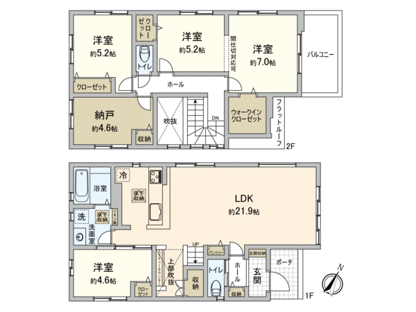 柏市旭町6丁目 新築戸建 1号棟 間取り 柏市旭町6丁目 新築戸建 1号棟 間取り