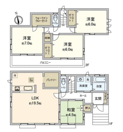 柏市東柏2丁目 新築2号棟 間取り 柏市東柏2丁目 新築2号棟 間取り