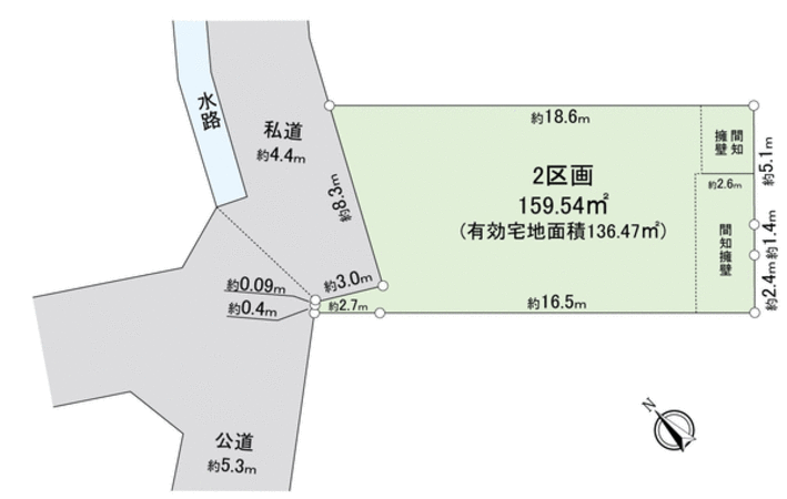 柏市柏 土地全3区画 NO.2 地形図 柏市柏 土地全3区画 NO.2 地形図
