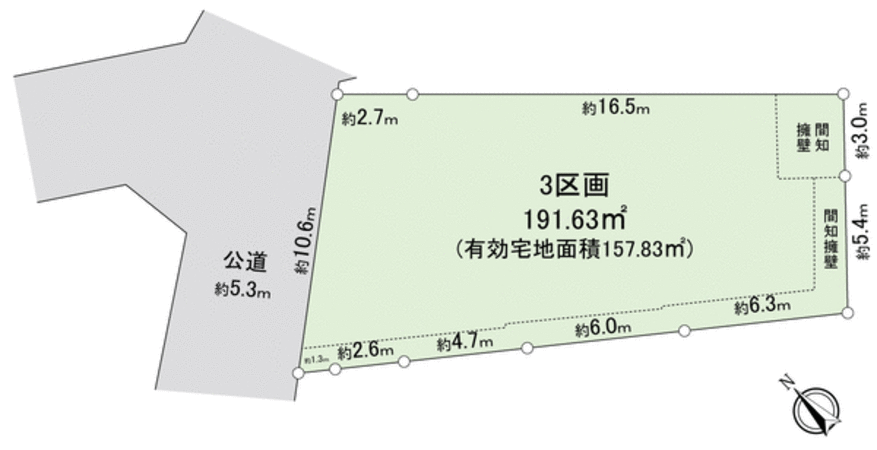 柏市柏 土地全3区画 NO.3 地形図 柏市柏 土地全3区画 NO.3 地形図