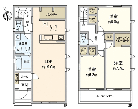 柏市大井 新築4号棟 間取り 柏市大井 新築4号棟 間取り