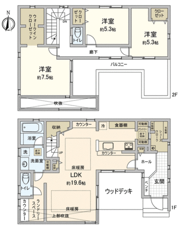 柏市東台本町 新築2号棟 間取り 柏市東台本町 新築2号棟 間取り