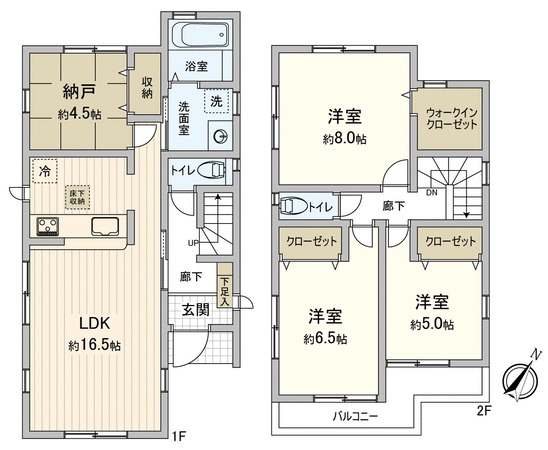 我孫子市根戸 新築2号棟 間取り 我孫子市根戸 新築2号棟 間取り