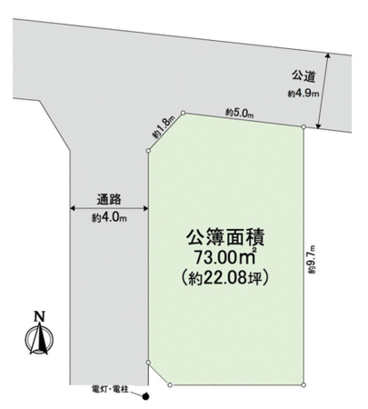 松戸市五香西1丁目 売地 地形図 松戸市五香西1丁目 売地 地形図