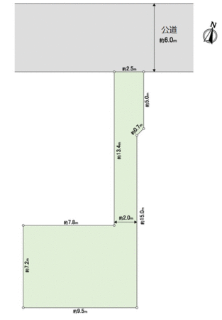 松戸市小金原1丁目2区画 地形図 松戸市小金原1丁目2区画 地形図
