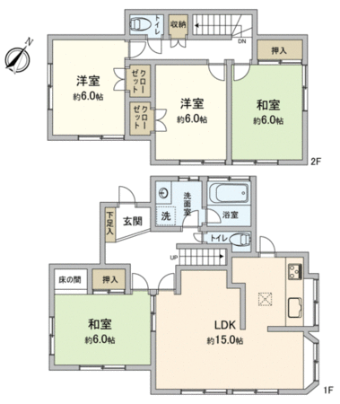 取手市桜が丘2丁目 戸建 間取り 取手市桜が丘2丁目 戸建 間取り